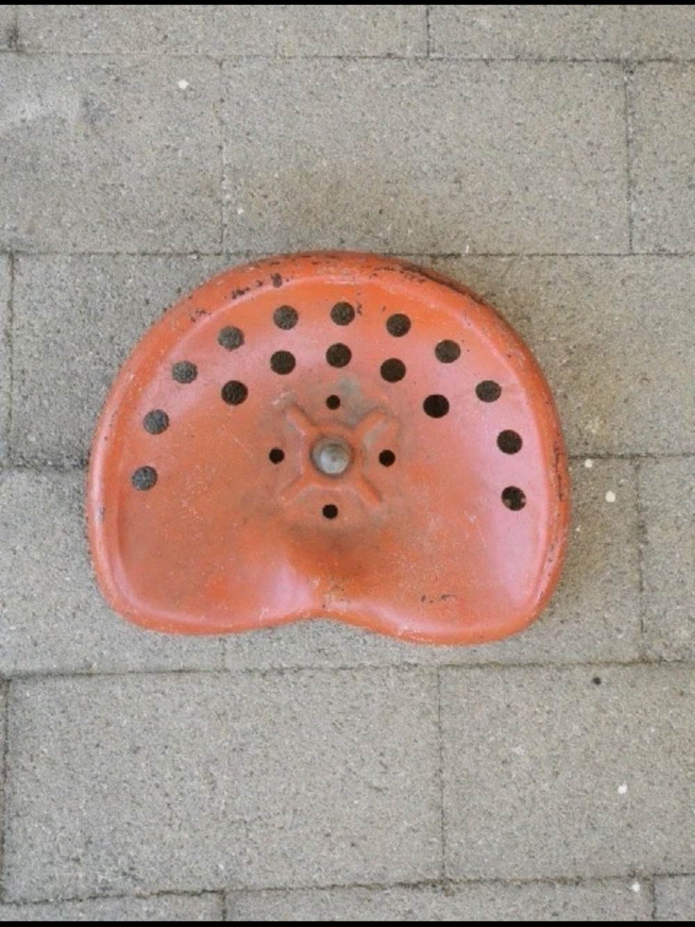 Vintage Rust Orange Cast‎ Iron Tractor Seat Universal